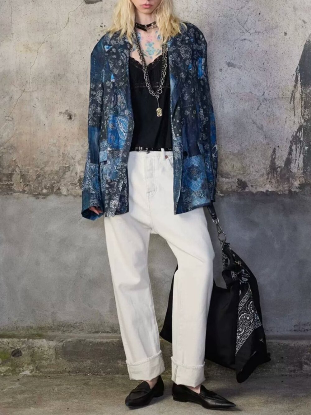 NWT R13 Cuffed Tailored Drop Jean 24/25/26/27 Celement White Classic